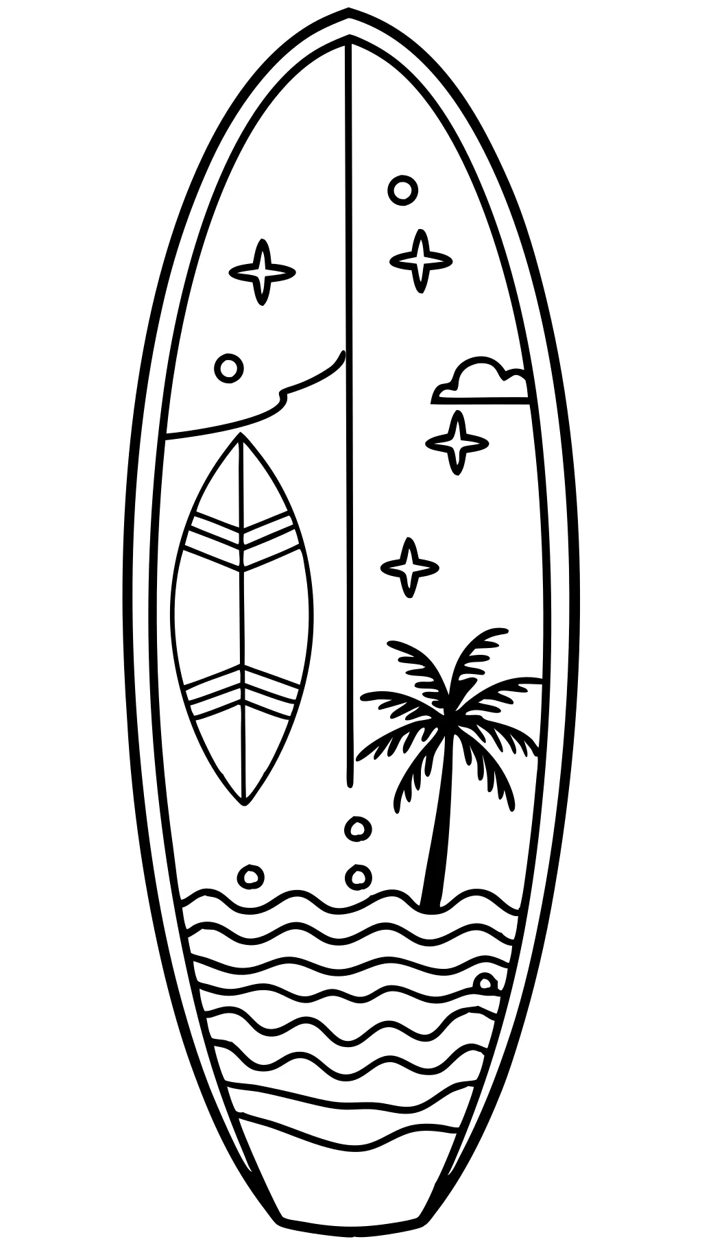 surfboard coloring pages